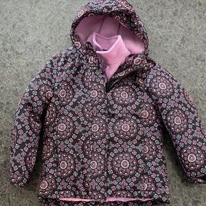 Place Kids Mandala Pattern 3-in-1 Winter Jacket - Pink and Brown